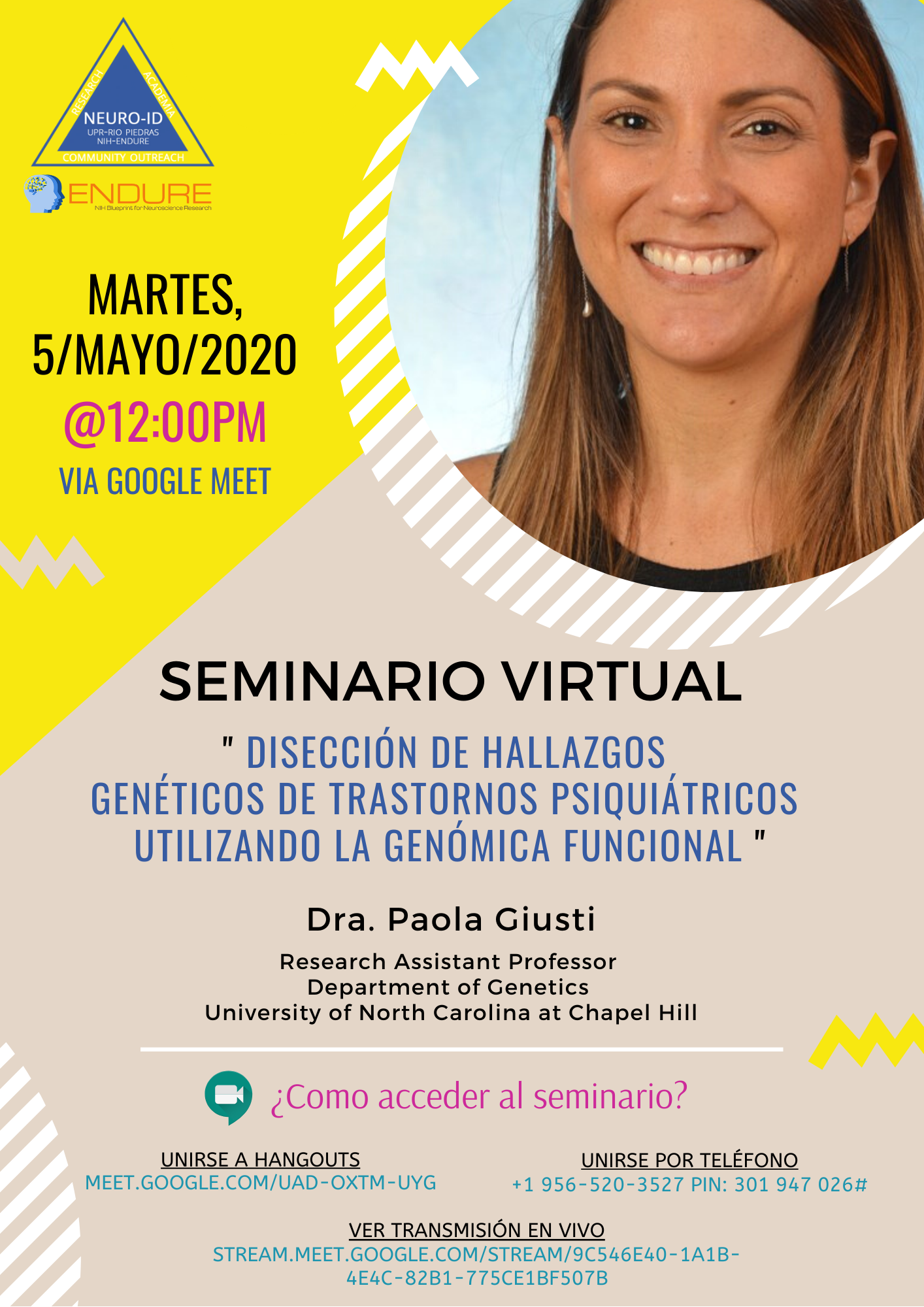 Virtual Seminar Dr Paola Giusti